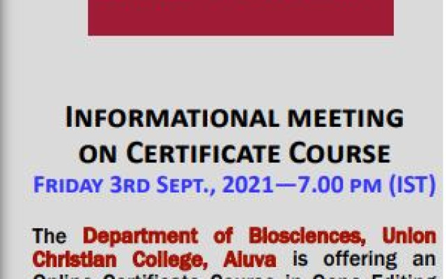 Informational Meeting on Certificate Course