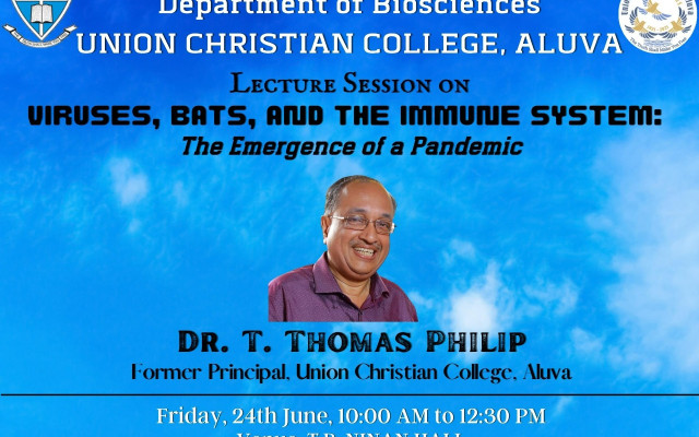 Seminar – “VIRUSES, BATS, AND THE IMMUNE SYSTEM: The Emergence of a Pandemic”