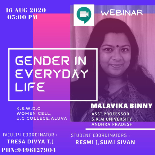 Webinar by Women cell on Gender in Everyday Life
