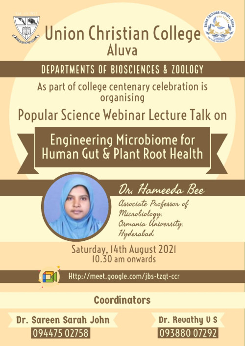 Webinar – ‘Engineering Microbiome for Human Gut and Plant Root Health’