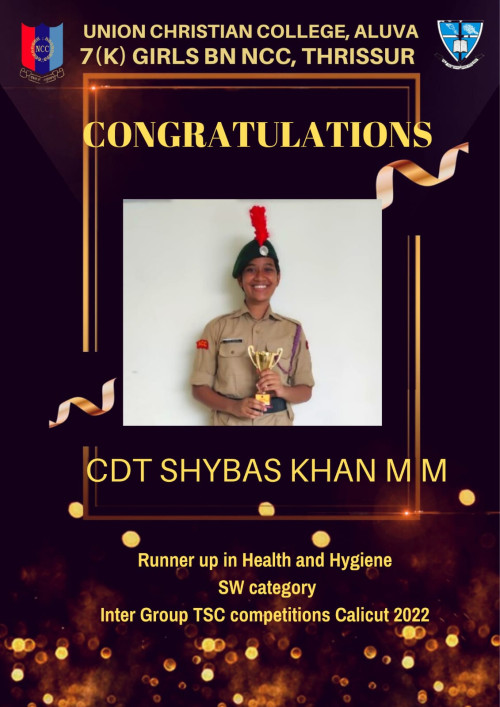 Congratulations to Cdt Shybas Khan M M.