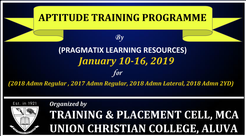 APTITUDE TRAINING WORKSHOP