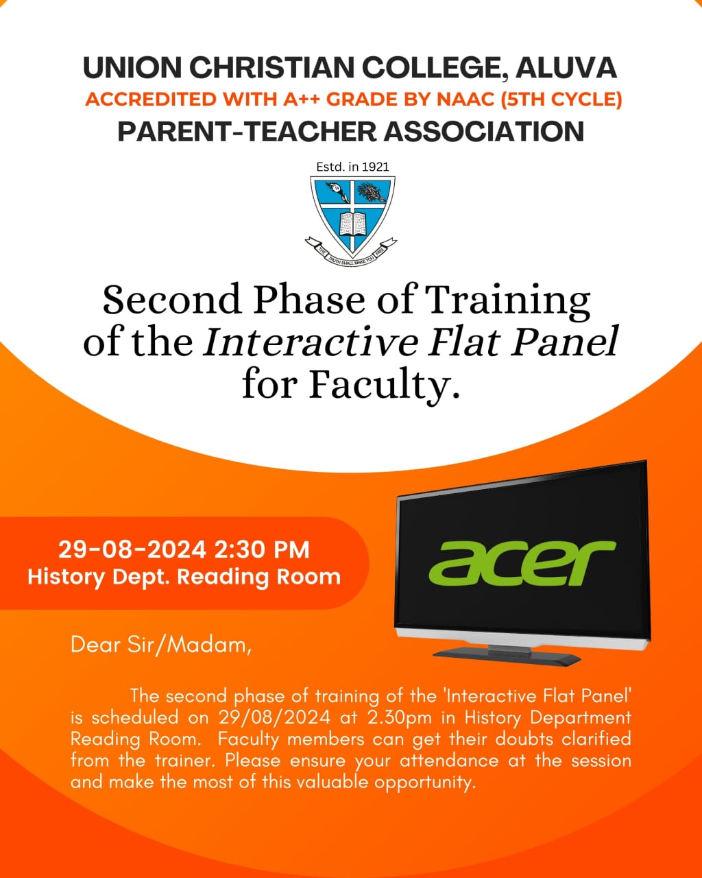 Flat Panel training for faculty