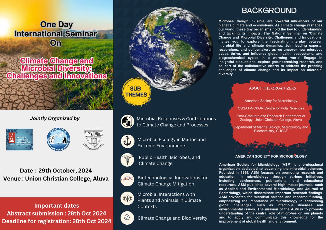 One DayInternational Seminar on Climate Change and Microbial Diversity: Challenges and Innovations