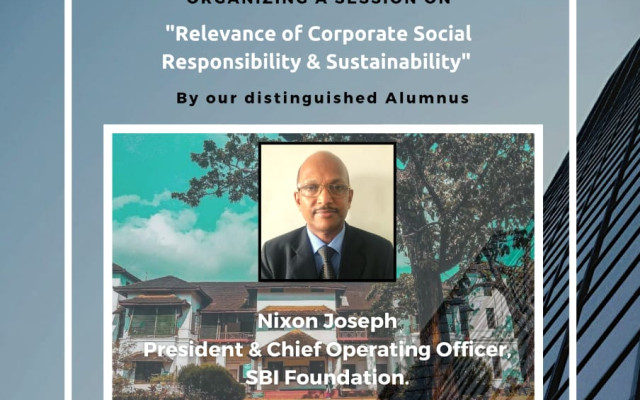 Webinar on “Relevance of Corporate Social Responsibility and Sustainability”