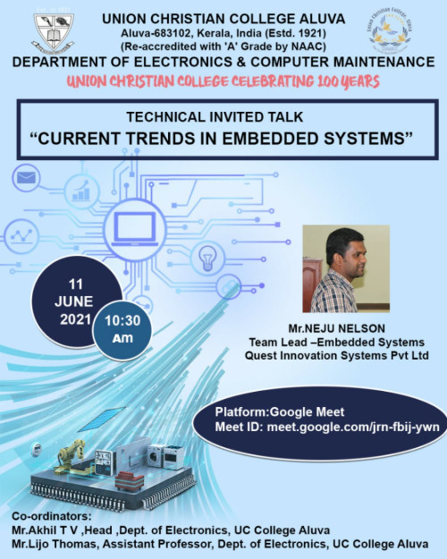 Webinar on “CURRENT TRENDS IN EMBEDDED SYSTEMS”