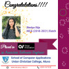 Congratulations Bindya Biju