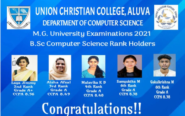 Congratulations to the Rank Hodlers – BSc Computer Science.