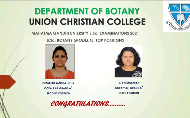 Congratulations to the Rank Holders – BSc Botany