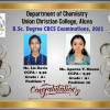 Congratulations to the Rank Holders – BSc Chemistry