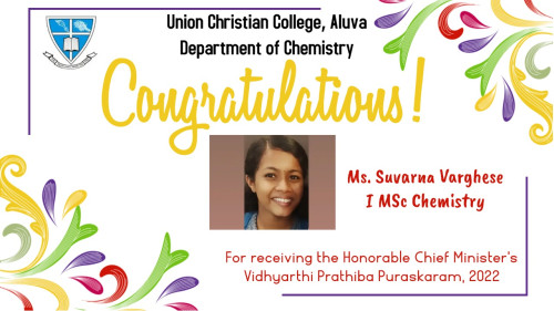 Congratulations to Ms Suvarna Varghese