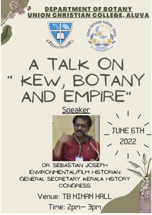 Talk – “Kew, Botany and Empire”