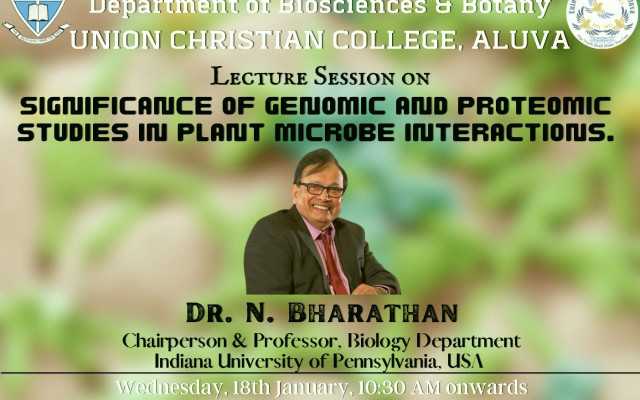 Lecture Session on Significance of Genomic and Proteomic Studies in Plant Microbe Interactions.