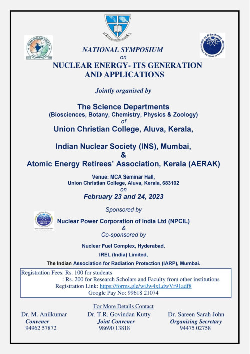 National Seminar : Nuclear Energy – Its Generation and Applications