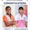 Congratulations to Ajanya and Aleena