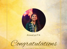 Congratulations to Aiswarya P.N