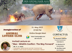 Invited Lecture – Man Wildlife Conflict