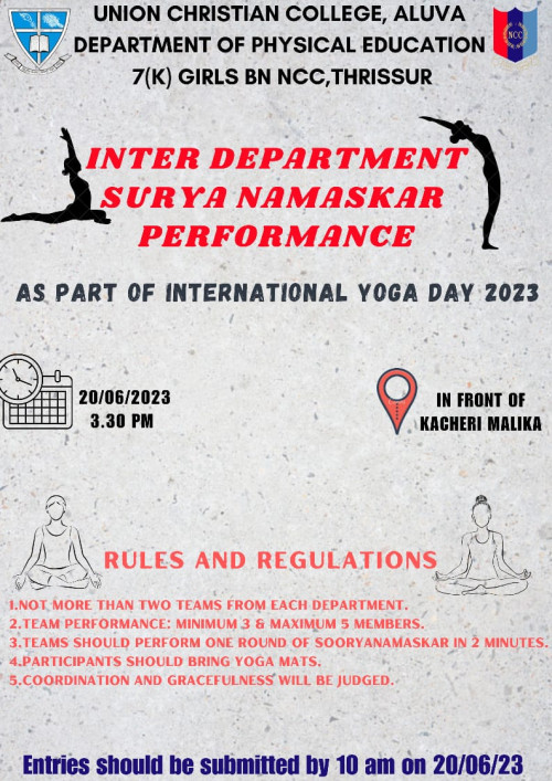 Inter Department Surya Namaskar Performance