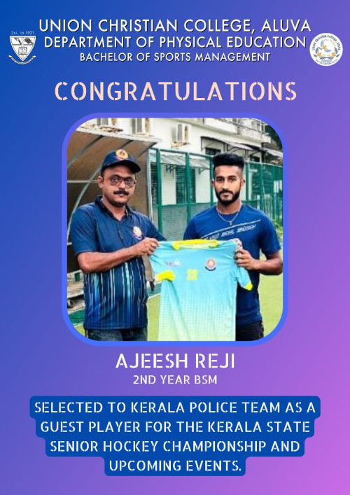 Congratulations to Ajeesh Reji