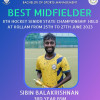 Congratulations to Sibin Balakrishnan
