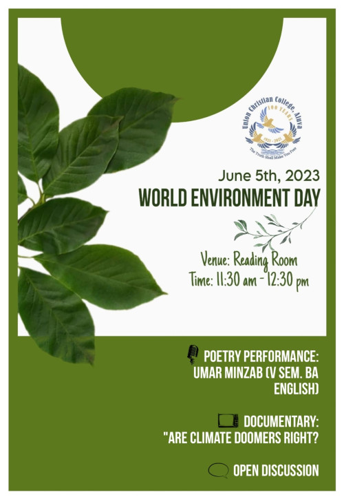 World Environment Day Celebrations – Dept of English