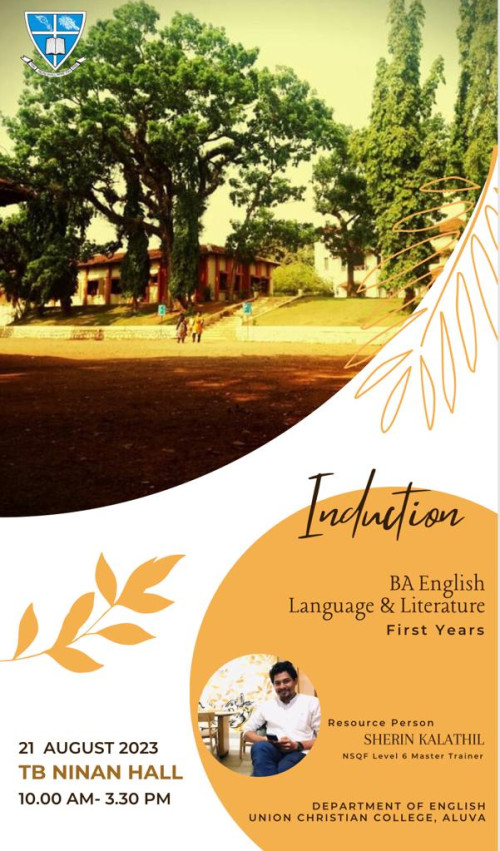 Induction – BA English Language and Literature.