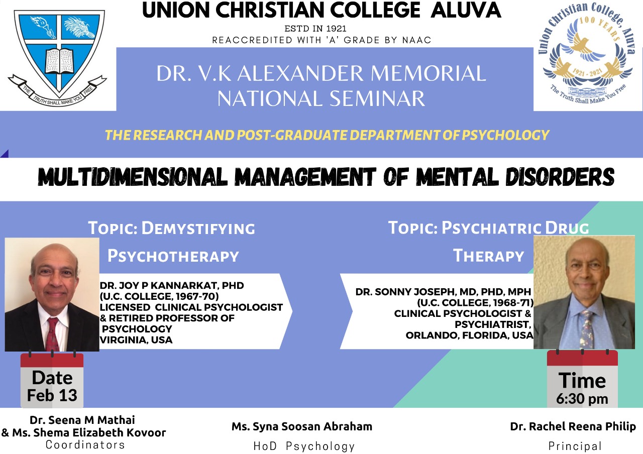 Dr. V.K Alexander Memorial National Seminar