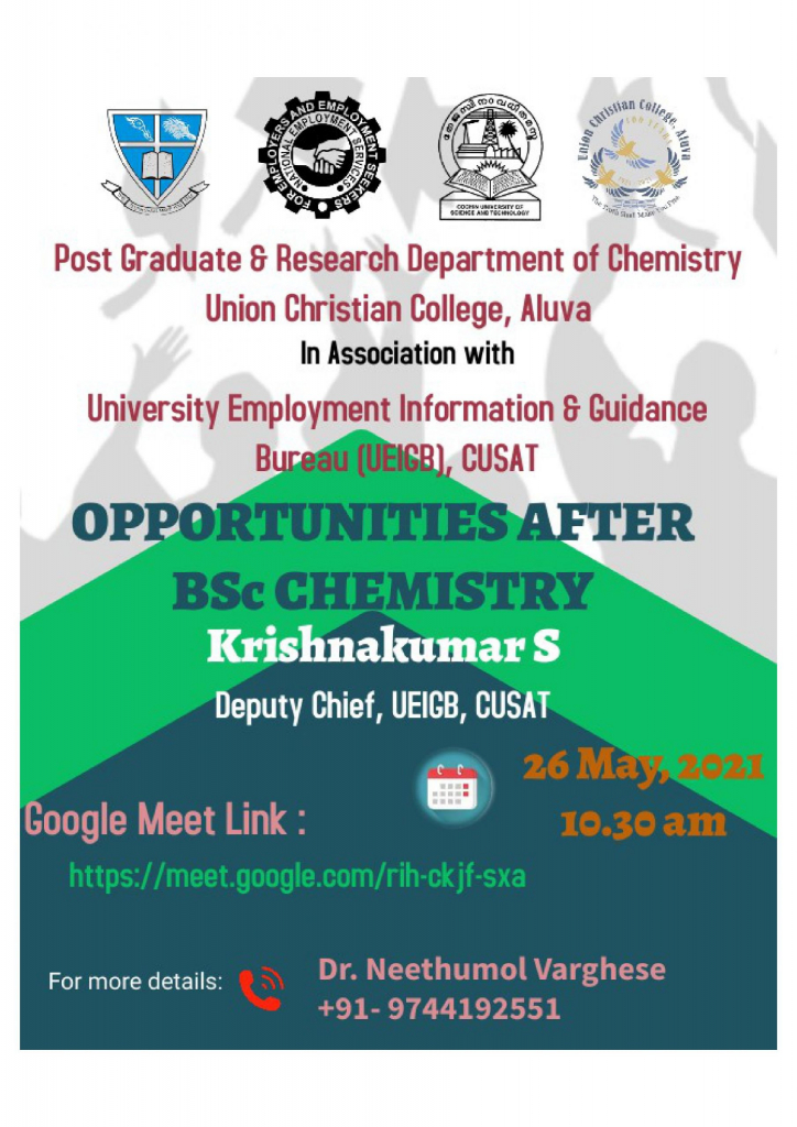 Webinar – Opportunities after BSc Chemistry