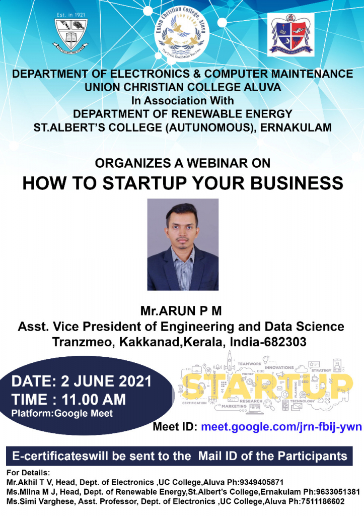 Webinar on “HOW TO STARTUP YOUR BUSINESS”