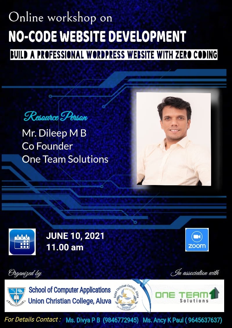 Workshop on NO-CODE WEBSITE DEVELOPMENT