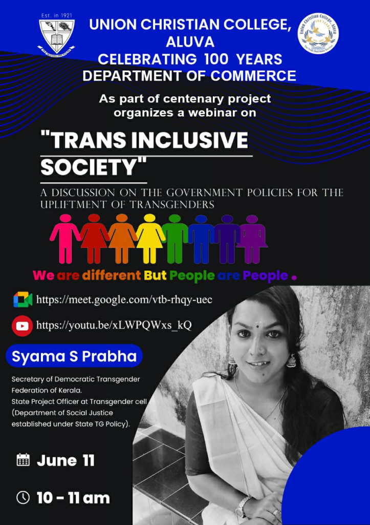 Webinar on “TRANS INCLUSIVE SOCIETY”