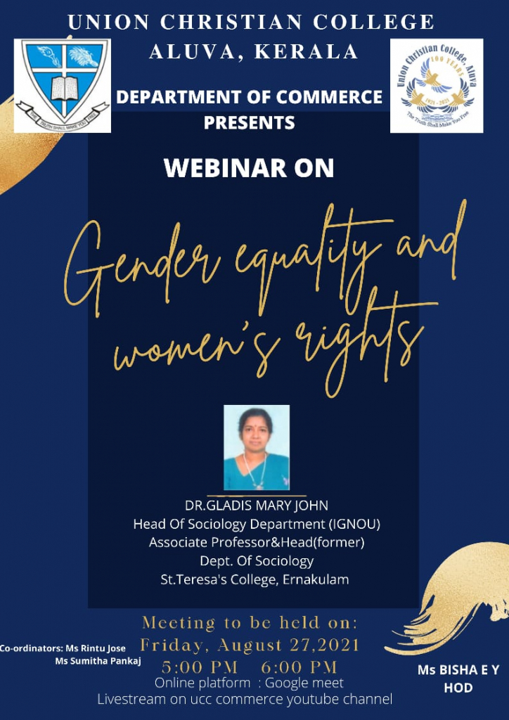 Webinar – Gender Equality and Women’s Rights.