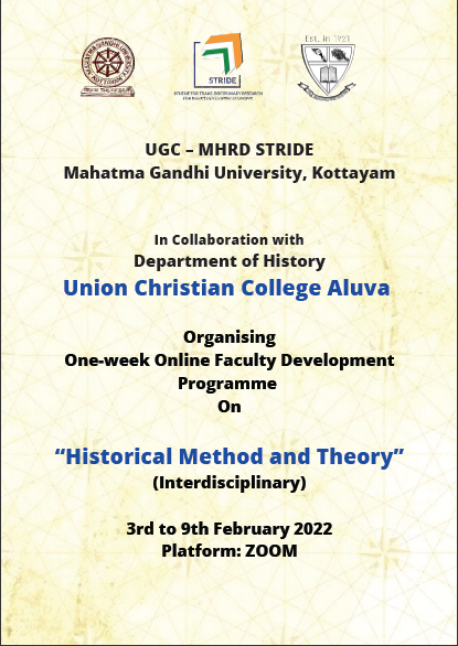 Faculty Development Programme – “Historical Method and Theory”.