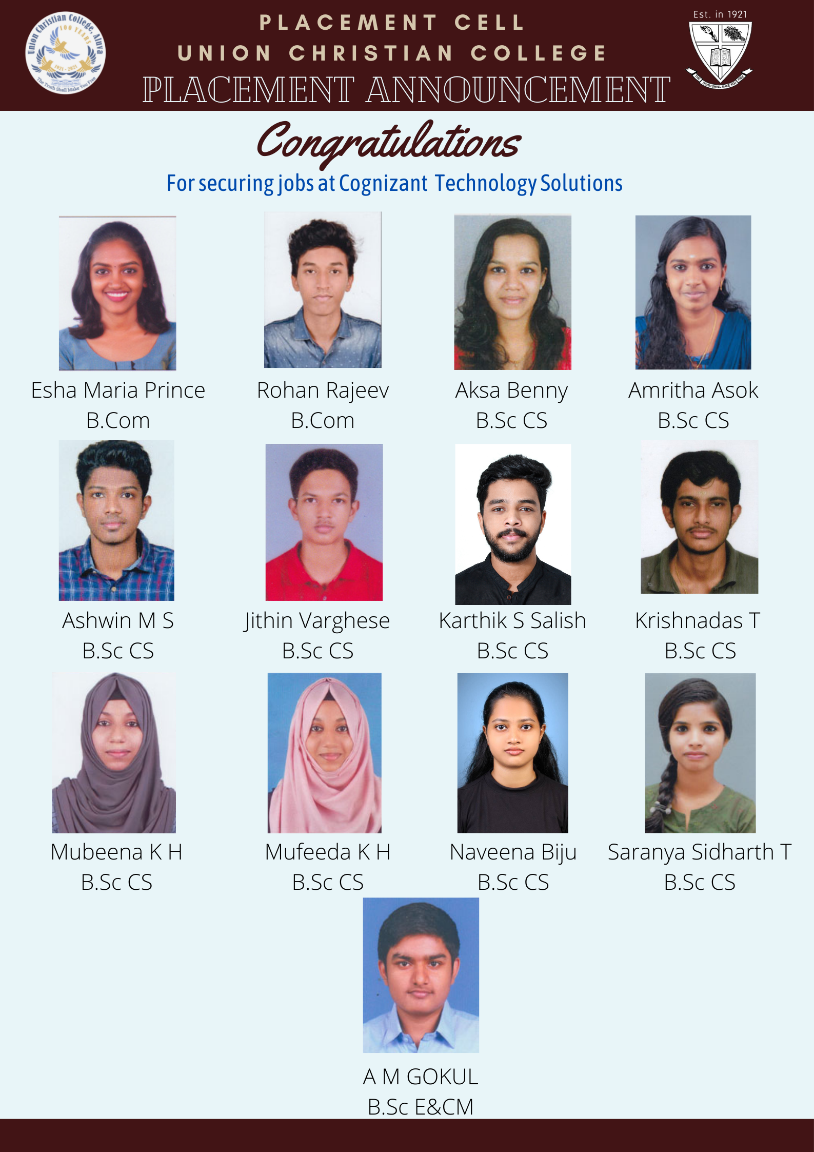 Placement Announcement