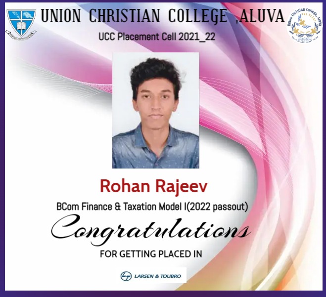 Congratulations to Rohan Rajeev