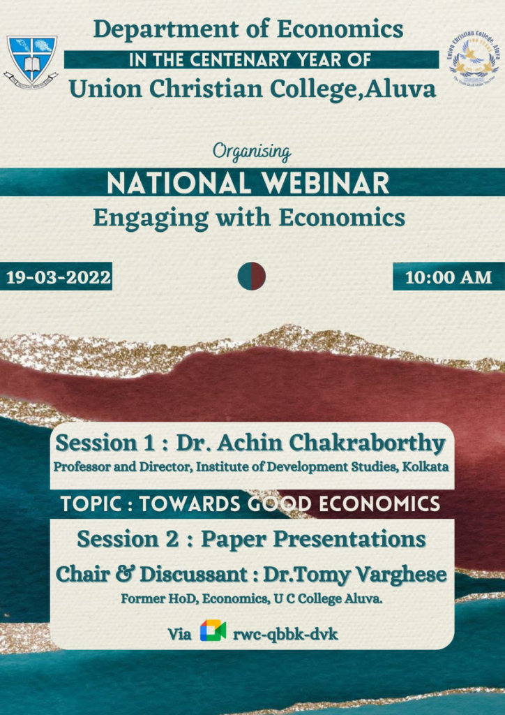 National Webinar – Engaging with Economics.
