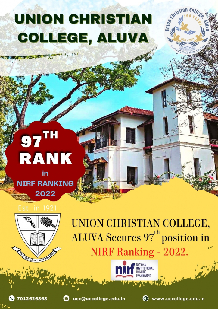 U.C College Secures 97th Position in NIRF Rankings.