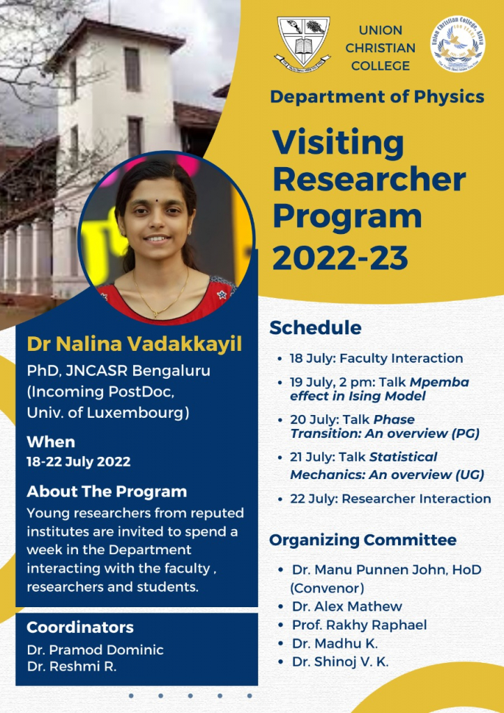 Visiting Researcher Program 2022.