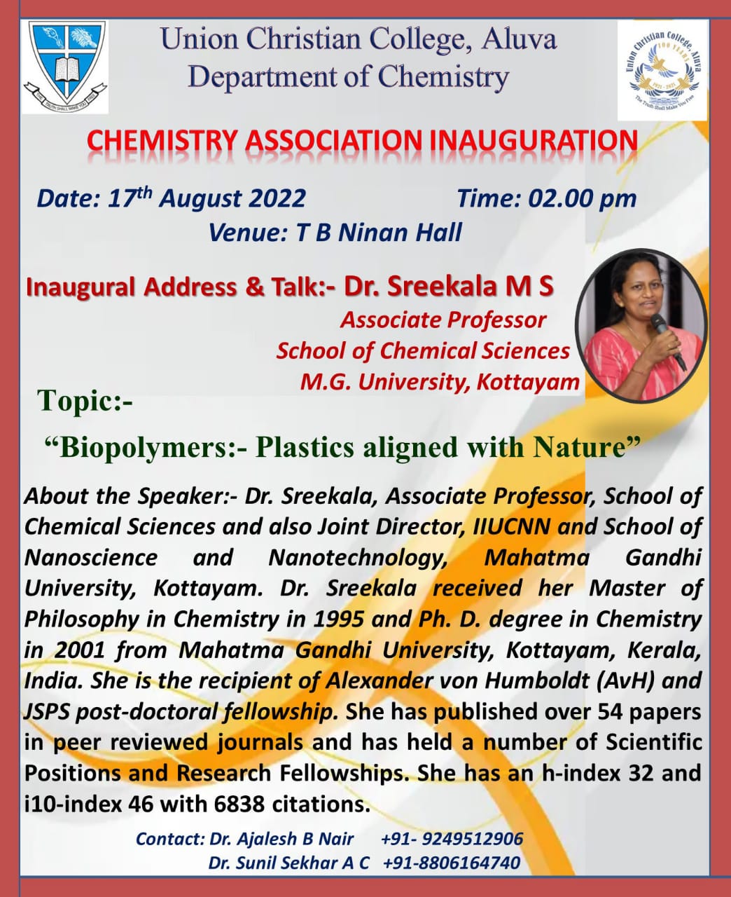 Chemistry Association Inauguration