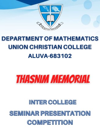 Thasnim Memorial Inter College Seminar Presentation Competition.