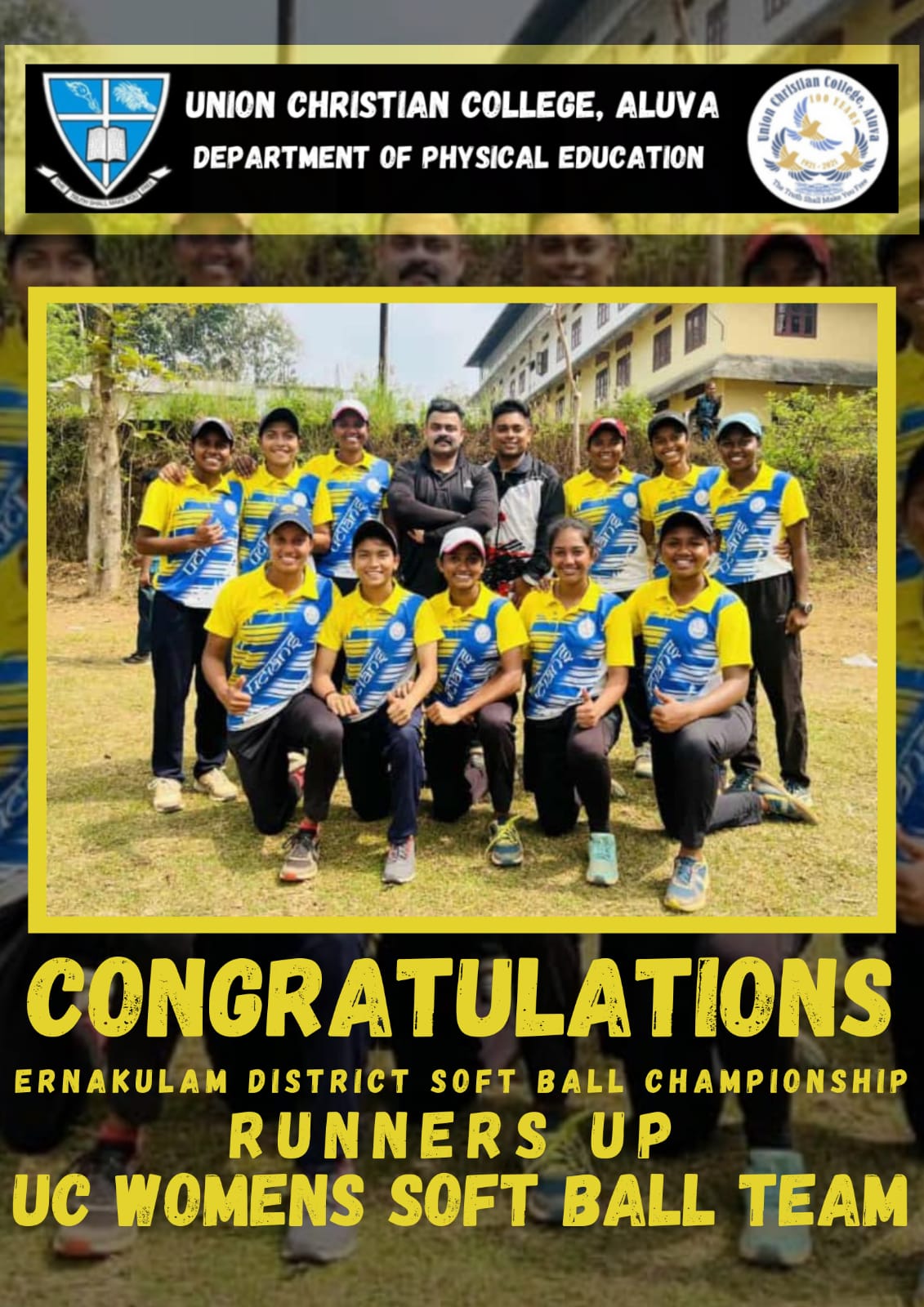 Congratulations to the Women’s Softball team.