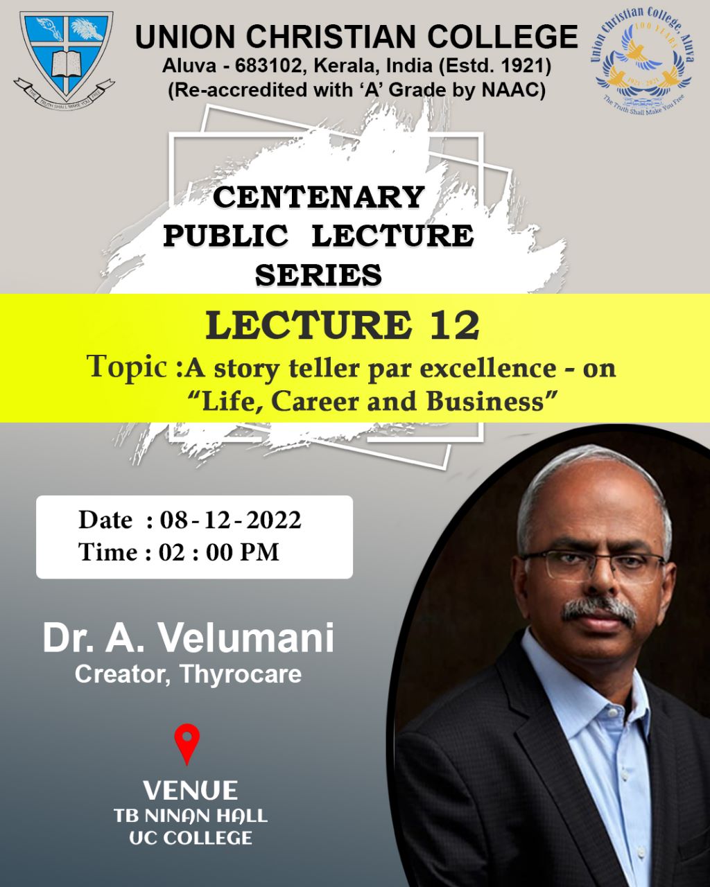 Centenary Public Lecture Series – Lecture 12