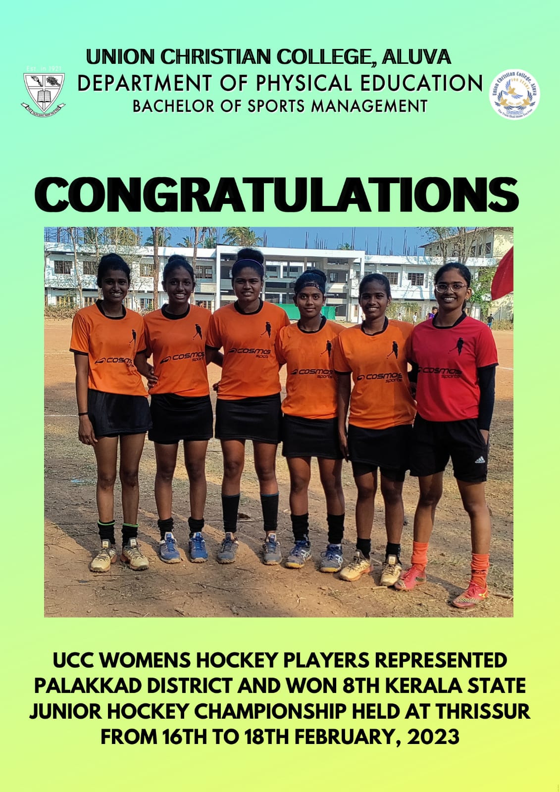 Congratulations to Womens Hockey Players
