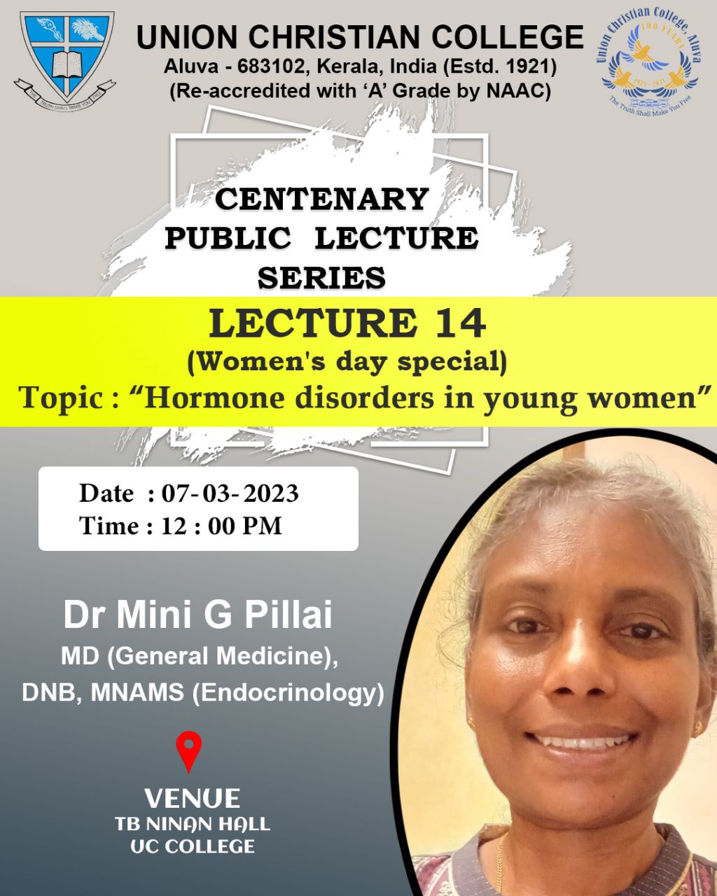 Centenary Public Lecture Series – Lecture 14