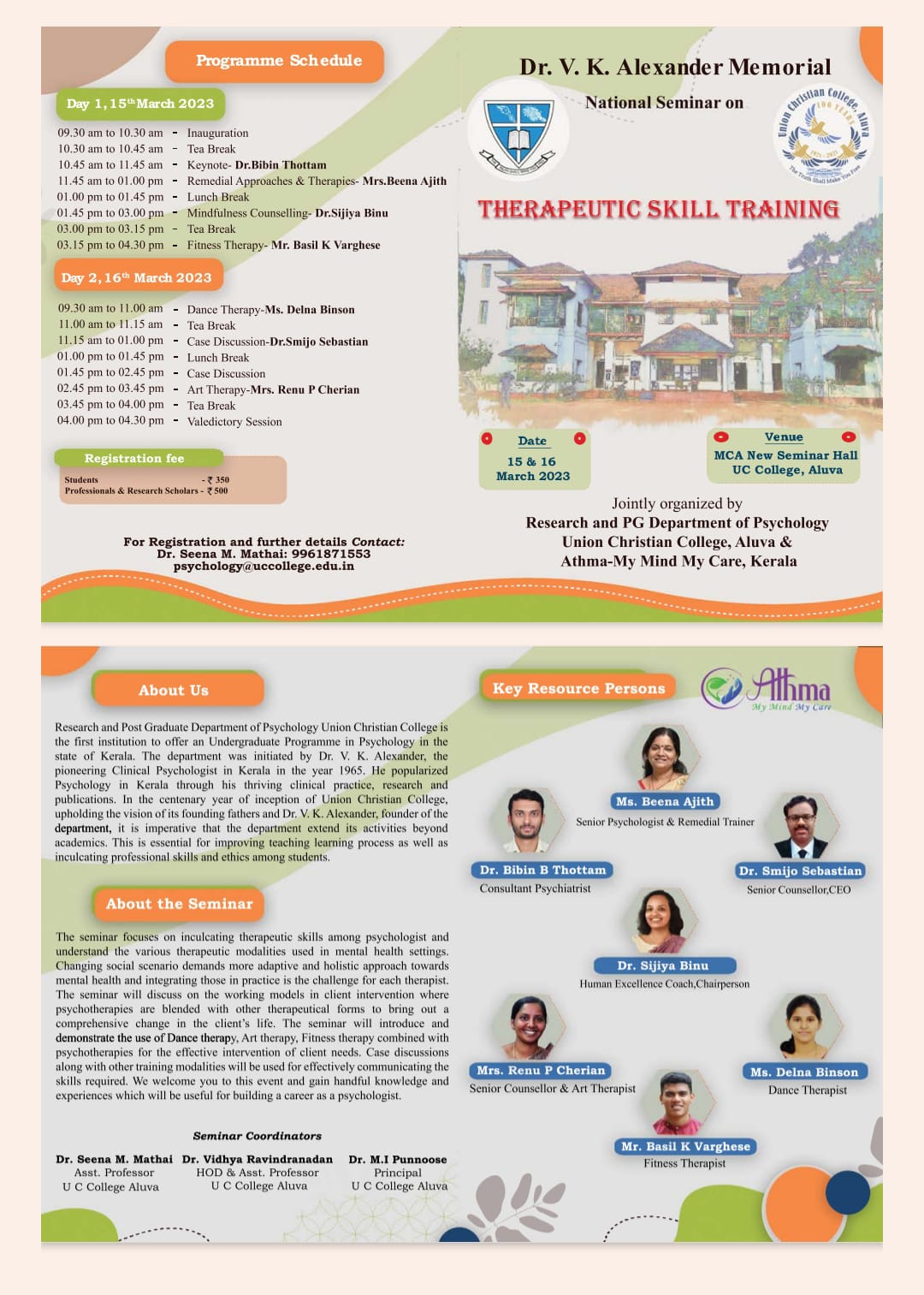 National Seminar – Dept. of Psychology