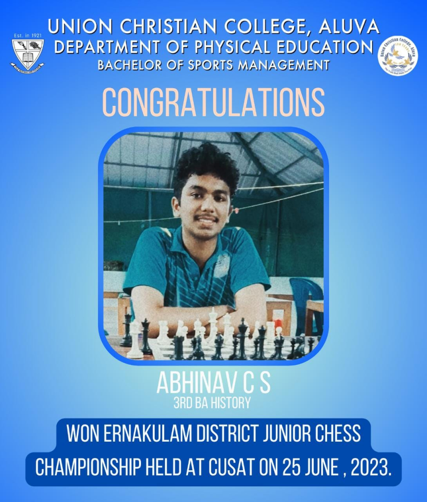 Congratulations to Abhinav C.S