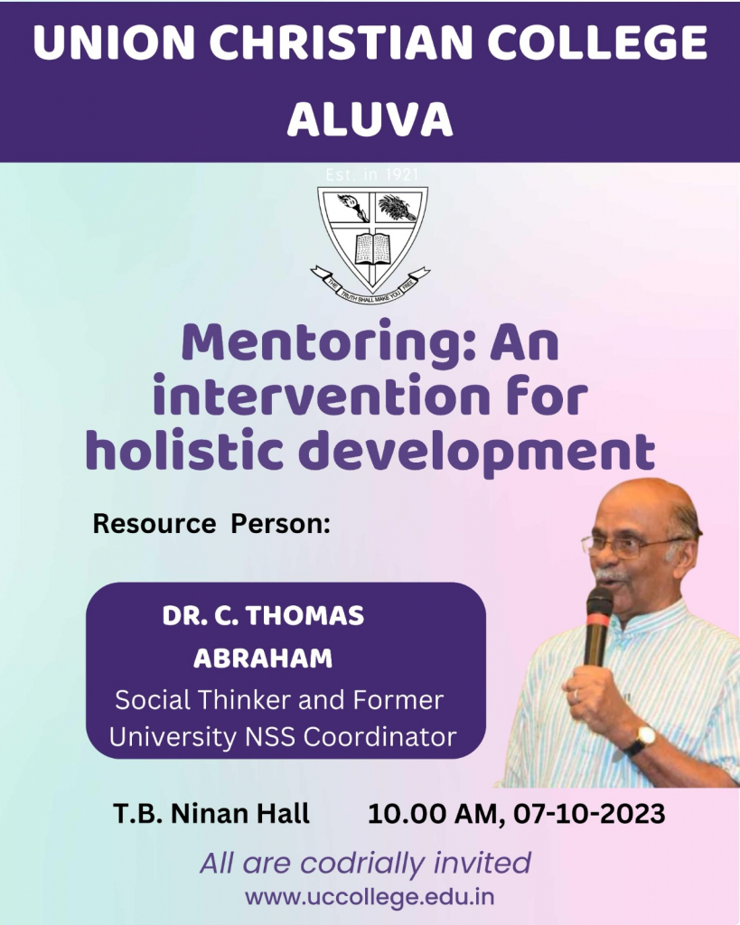 Talk on ‘Mentoring: An intervention for holistic development’