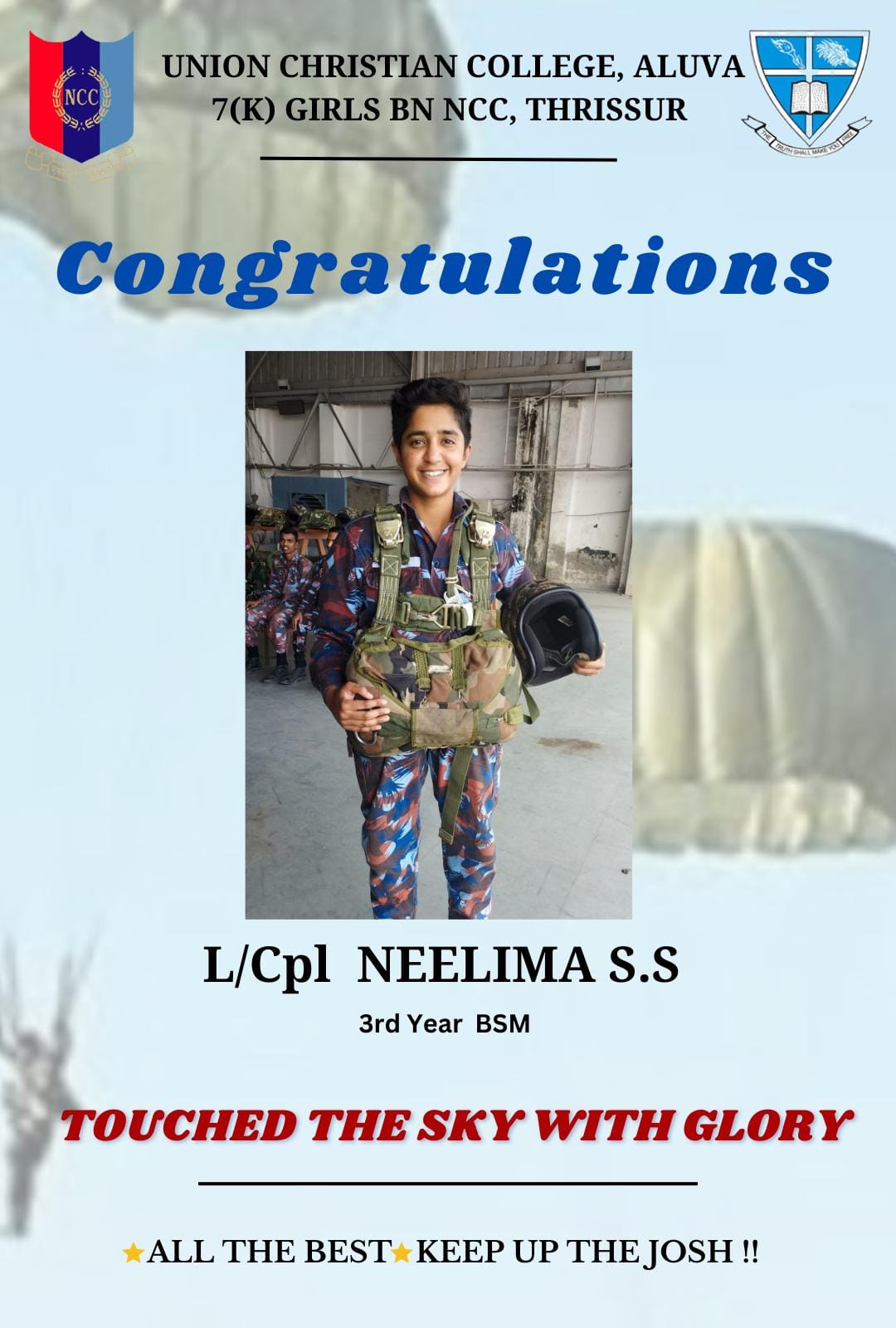 Congratulations to L/Cpl Neelima