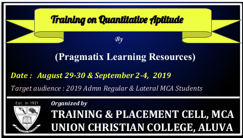 TRAINING ON QUANTITATIVE APTITUDE