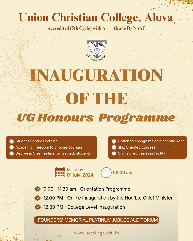 Inauguration of the UG Honours Programme